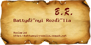 Battyányi Rozália névjegykártya