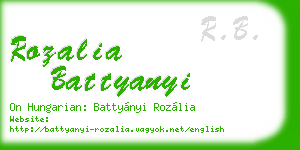 rozalia battyanyi business card