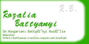 rozalia battyanyi business card